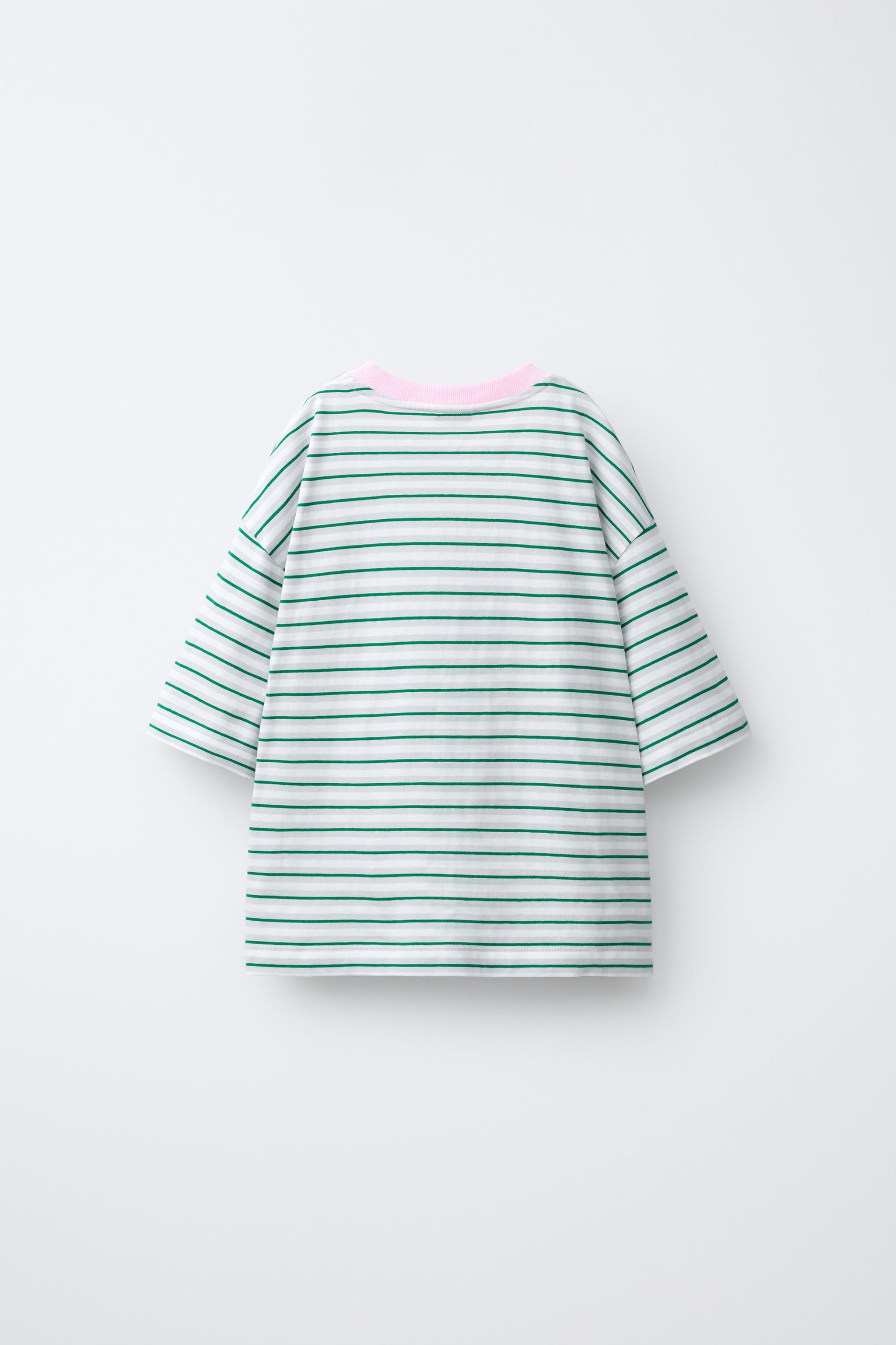 EMBROIDERED STRIPED T-SHIRT WITH PENN